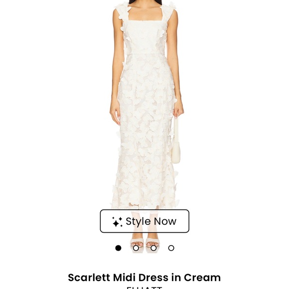 white christmas dresses Charlotte Midi Dress - White main image 0
